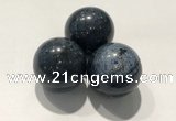 CDN1069 30mm round blue dumortierite decorations wholesale