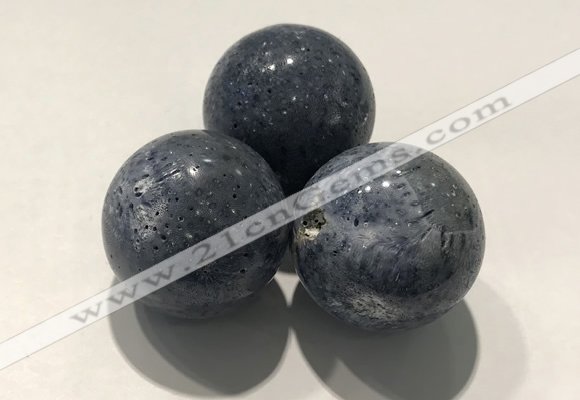 CDN1070 30mm round blue coral decorations wholesale