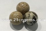 CDN1076 30mm round feldspar decorations wholesale