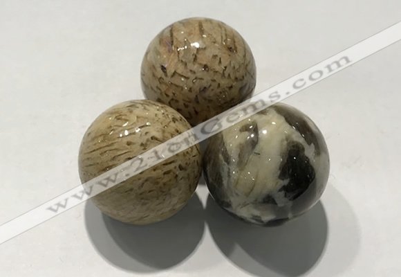 CDN1076 30mm round feldspar decorations wholesale