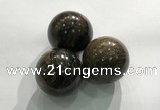 CDN1083 30mm round bronzite decorations wholesale