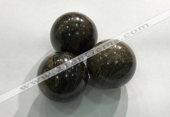 CDN1083 30mm round bronzite decorations wholesale