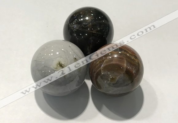 CDN1093 30mm round agate decorations wholesale