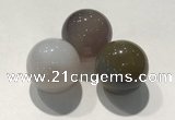 CDN1094 30mm round grey agate decorations wholesale