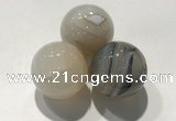 CDN1096 30mm round agate decorations wholesale