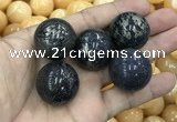 CDN11 25mm round pyrite gemstone decorations wholesale