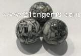 CDN1105 30mm round jasper decorations wholesale