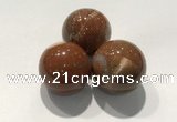 CDN1106 30mm round red jasper decorations wholesale