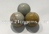 CDN1114 30mm round picasso jasper decorations wholesale