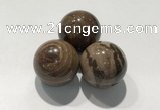 CDN1115 30mm round zebra jasper decorations wholesale