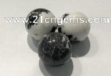 CDN1122 30mm round black & white jasper decorations wholesale