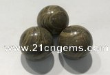 CDN1134 30mm round coffee wood jasper decorations wholesale