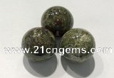 CDN1135 30mm round dragon blood jasper decorations wholesale