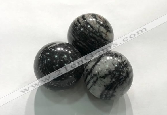 CDN1138 30mm round net jasper decorations wholesale