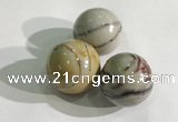 CDN1142 30mm round picasso jasper decorations wholesale