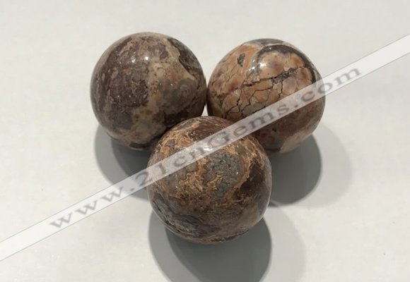 CDN1148 30mm round jasper decorations wholesale