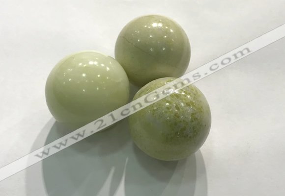 CDN1158 30mm round lemon jade decorations wholesale