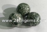 CDN1159 30mm round Qinghai jade decorations wholesale