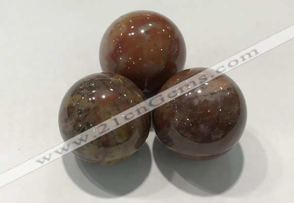 CDN1163 30mm round jasper decorations wholesale