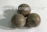 CDN1167 30mm round jasper decorations wholesale