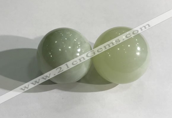 CDN1177 35mm round flower jade decorations wholesale