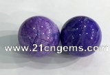 CDN1218 40mm round dyed white howlite decorations wholesale