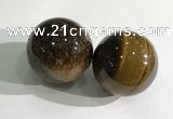 CDN1235 40mm round yellow tiger eye decorations wholesale