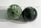 CDN1238 40mm round ruby zoisite decorations wholesale