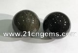 CDN1240 40mm round golden obsidian decorations wholesale