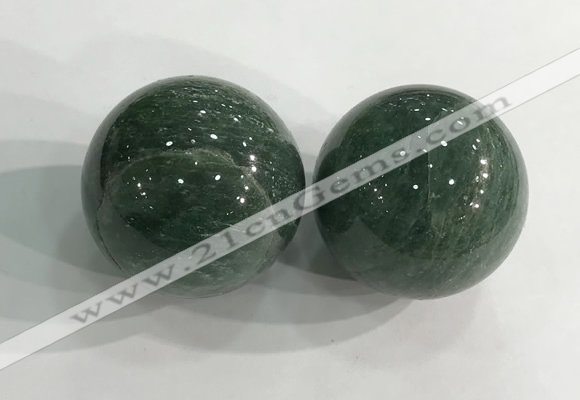 CDN1244 40mm round green biotite decorations wholesale