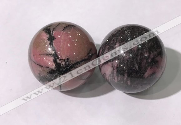 CDN1250 40mm round rhodonite decorations wholesale