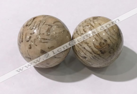 CDN1255 40mm round feldspar decorations wholesale