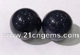 CDN1257 40mm round blue goldstone decorations wholesale