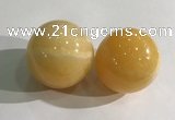 CDN1262 40mm round yellow jade decorations wholesale