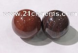 CDN1273 40mm round red jasper decorations wholesale