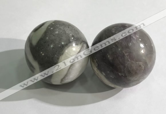 CDN1277 40mm round jasper decorations wholesale