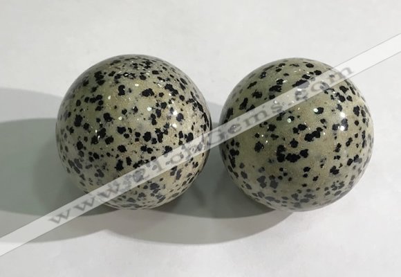 CDN1280 40mm round dalmatian jasper decorations wholesale