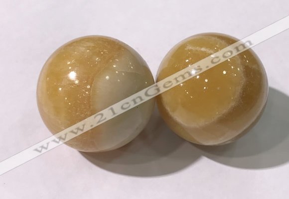 CDN1312 40mm round yellow calcite decorations wholesale