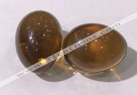 CDN1339 35*45mm egg-shaped glass decorations wholesale