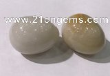 CDN1351 35*45mm egg-shaped yellow jade decorations wholesale