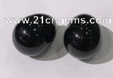 CDN1376 35*45mm egg-shaped black obsidian decorations wholesale