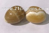 CDN1380 35*45mm egg-shaped yellow calcite decorations wholesale