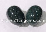 CDN1388 35*45mm egg-shaped blood jasper decorations wholesale
