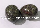 CDN1390 35*45mm egg-shaped dragon blood jasper decorations wholesale