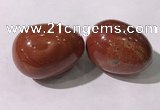 CDN1398 35*45mm egg-shaped red jasper decorations wholesale