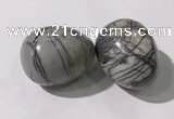 CDN1401 35*45mm egg-shaped net jasper decorations wholesale