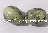 CDN1407 35*45mm egg-shaped yellow jasper decorations wholesale