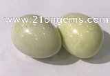 CDN1408 35*45mm egg-shaped yellow jasper decorations wholesale