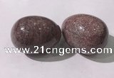 CDN1409 35*45mm egg-shaped red biotite decorations wholesale