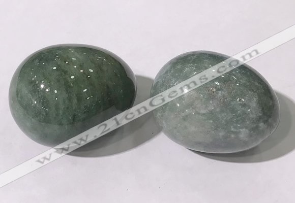 CDN1410 35*45mm egg-shaped green biotite decorations wholesale